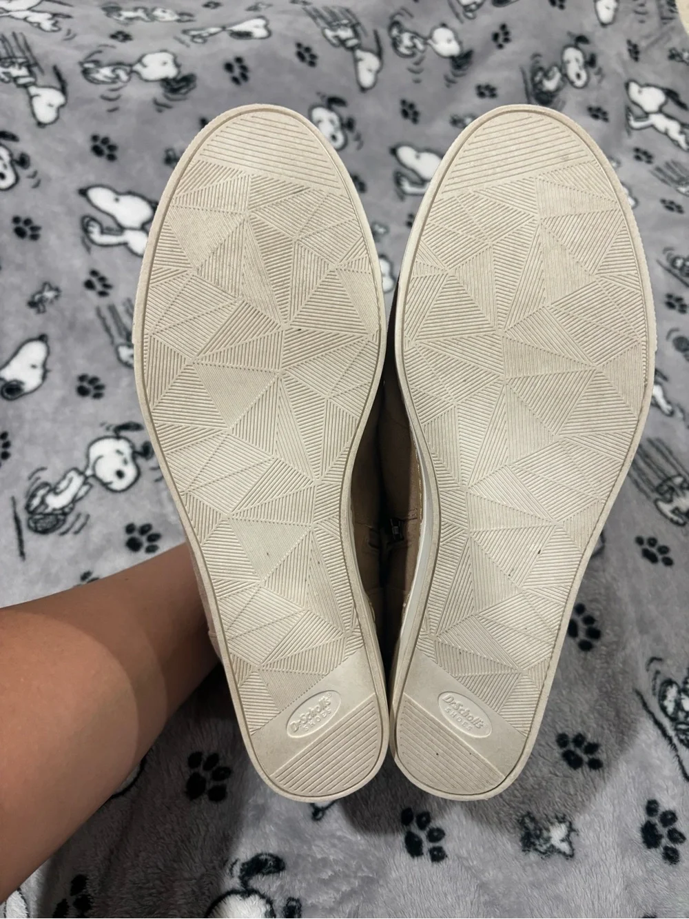 Dr. Scholl's Tan Suede Lace-Up Ankle Booties